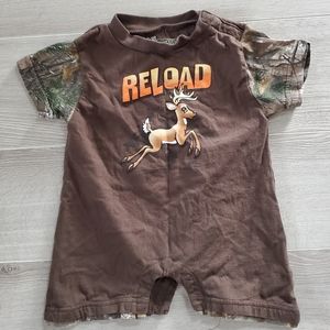4/$20 BUCKWEAR 18M Shorts Onsie